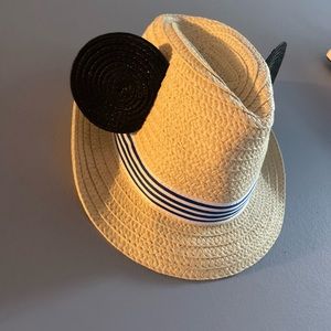 Hanna Anderson Mickey Ears Straw Fedora